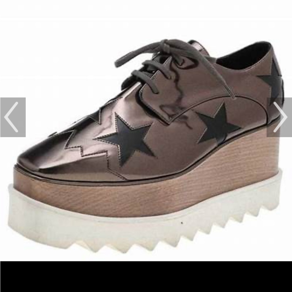 Stella McCartney Metallic and Black Platform Shoes